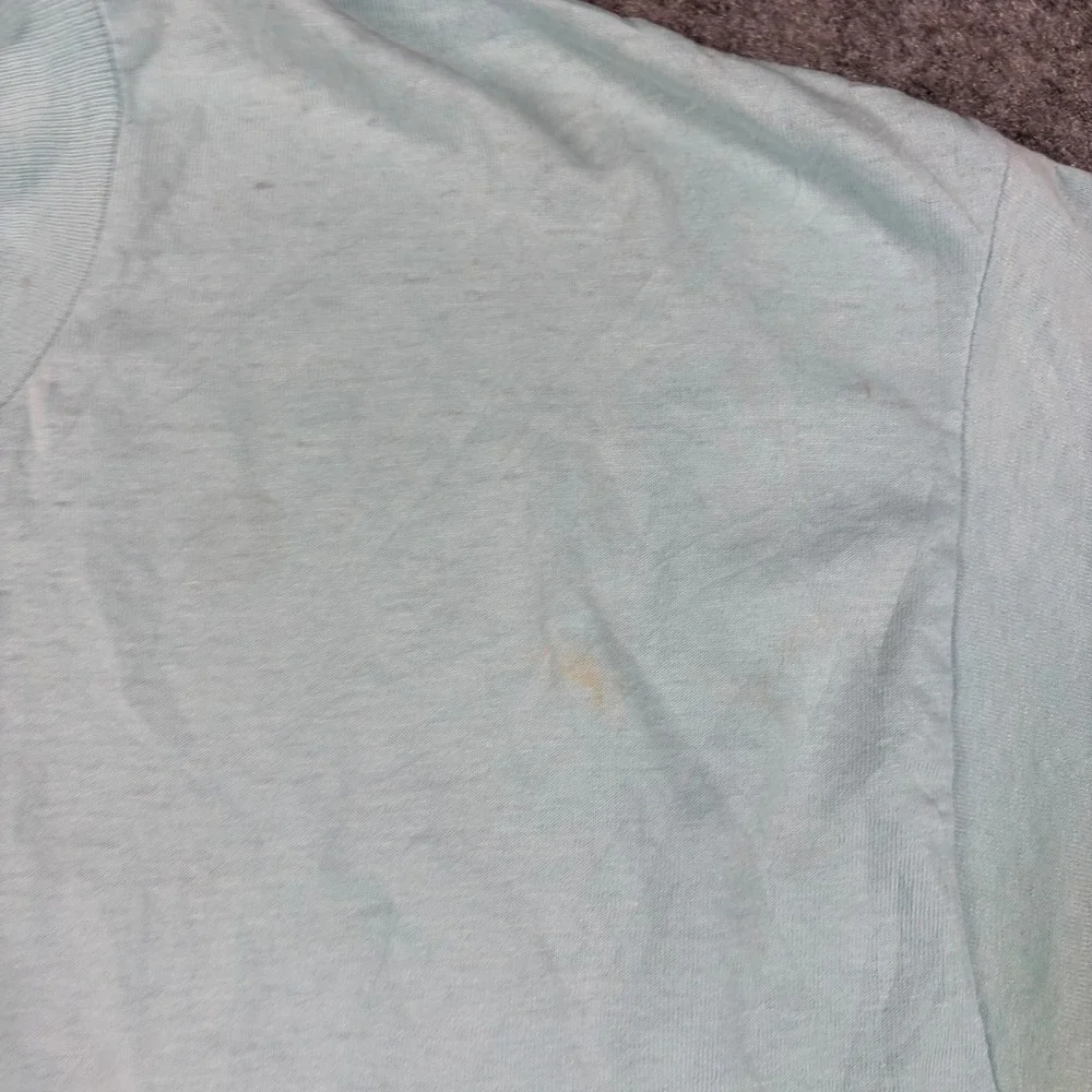 Champion T Shirt Mens XL Light Blue Script Logo Vintage 80s 90s Distressed - Picture 12 of 16